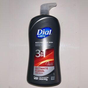 Dial Men Ultimate Clean 3-in-1 Body, Hair & Face Wash — Fresh Water (Gray)
